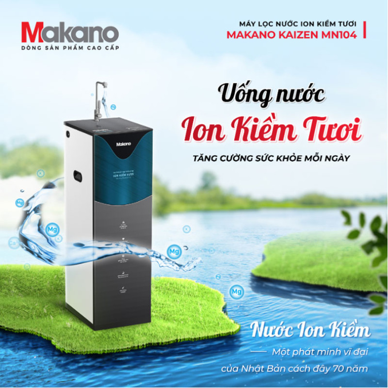 Máy Lọc Nước Ion Kiềm Tươi Makano MN104