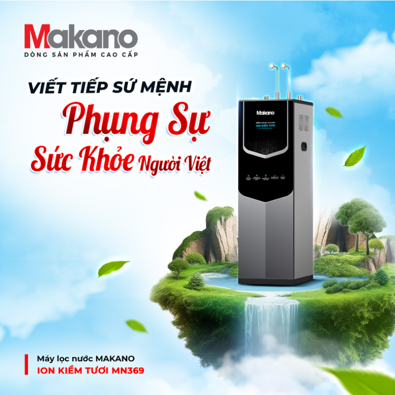 Máy Lọc Nước Ion Kiềm Tươi Makano MN369