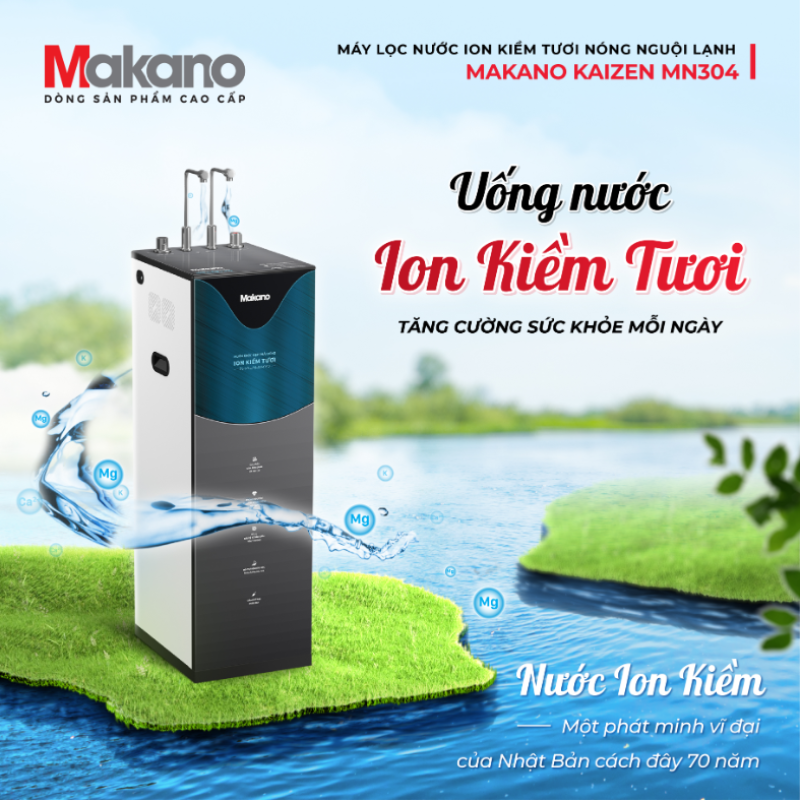 Máy Lọc Nước Ion Kiềm Tươi Makano MN304