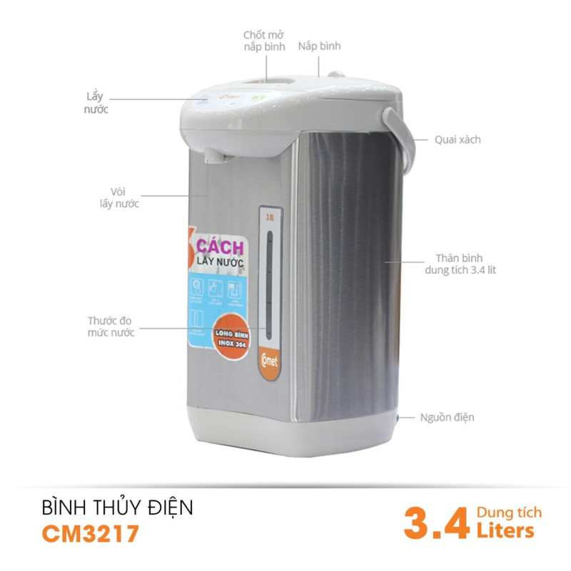 Bình Thủy Điện Tử Comet CM3217